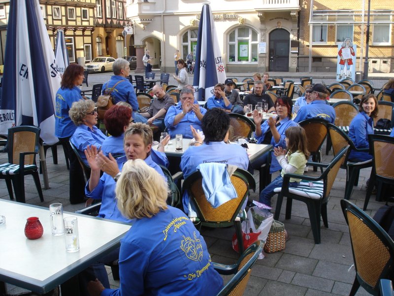 zum Abschluss haben wir die Sonne auf dem Marktplatz genossen