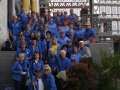 Gruppenbild der Unverzagten und der Fr&uuml;hst&uuml;cker auf der Rathaustreppe