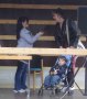 mit Nikolas Noll als Ehemann nach der Verj�ngungskur (Sketch beim Herbstmarkt 2008 in Jesberg)
