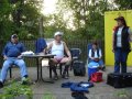 Familie Meckerer (Erich Kramer, Karl-Heinz und Ingeborg Neumann, hinten Renate G&uuml;nst als Eleonore Pingelig) im Urlaub (Probe am 22.5.07)