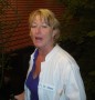 Petra Wilhelm als Frau Dr. Maier hinter der B�hne (Vorstellung 19.7.)