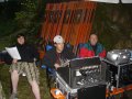 Unsere Techniker (von links) Bj�rn Wilhelm, Steffen Noll und Hansfried Schildw�chter haben alles im Griff (Generalprobe am 9.7.)
