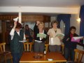 Probe im Bistro: Renate G�nst, Petra Wilhelm, Andrea W�rtele und Christel Aubel (von links)