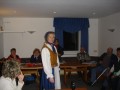Kost�mprobe bei einer der ersten Proben im Bistro im DGH: Petra Wilhelm als Krimhilde von M�ller-Thurgau