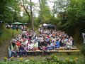 die Besucher finden sich zu unserer Vorstellung am Sonntag, dem 12. Juli im Burggraben ein